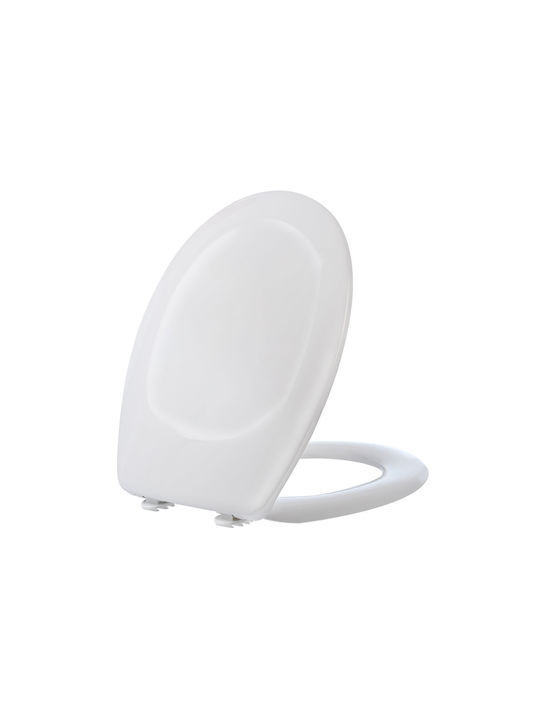 Estia Plastic Soft Close Toilet Seat White Ohio 44cm