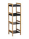 Aria Trade Floor Bathroom Shelf Wooden with 4 Shelves 33x33x110cm