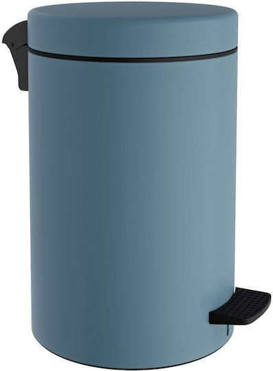 Pam & Co Inox Badezimmer Mülleimer Sanftes Schließen 12Es Hellblau