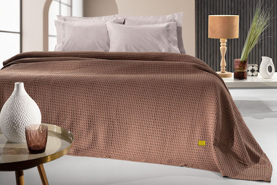 Guy Laroche Vivid Pique Double Blanket 230x260cm Choco