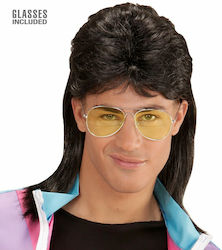 80s Carnival Wig Straight Brunette