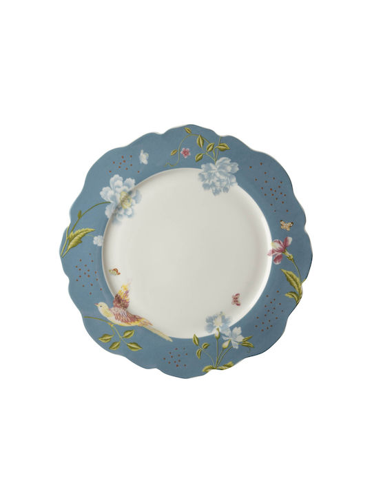 Laura Ashley Seaspray Uni Serving Plate Shallow Porcelain Blue with Diameter 24.5cm
