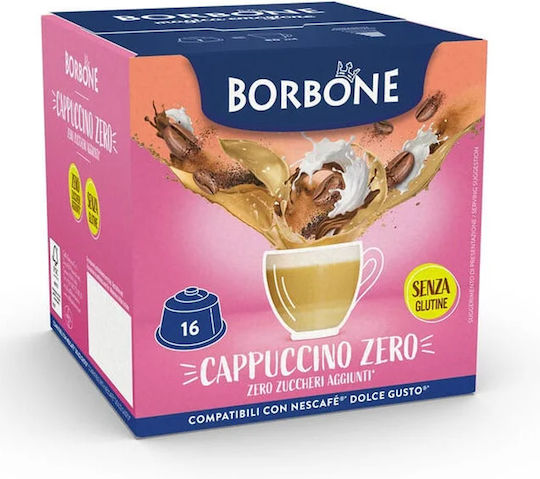 Caffe Borbone Cappuccino Capsule Compatible with Dolce Gusto Machines 16pcs