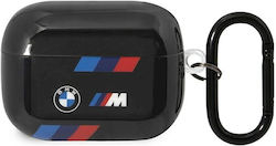 BMW Tricolor Stripes Plastic Case with Keychain Black for Apple AirPods Pro 2