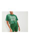 Ellesse Women's Athletic Cotton Blouse Short Sleeve Green