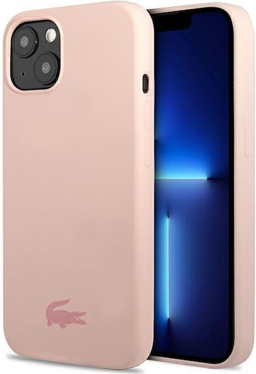 Lacoste Silicone Silicone Umschlag Rückseite Silikon Rosa (iPhone 13 Mini)