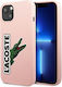 Lacoste Head Crocodile Umschlag Rückseite Silikon Rosa (iPhone 13)