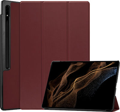 Techsuit Klappdeckel Leder Rot (Galaxy Tab S8 Ultra) KF238137