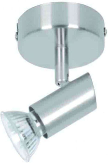 Inlight Einzel Spot mit Fassung GU10 in Silber Farbe Nickel Matt