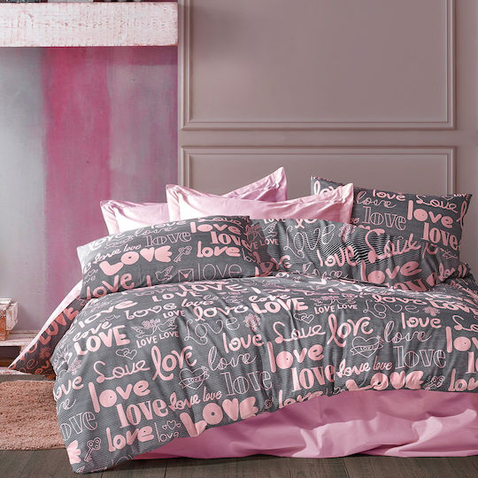 Dimcol Set Einzel 3Stück 160x240cm Liebe 299 Grey / Lila