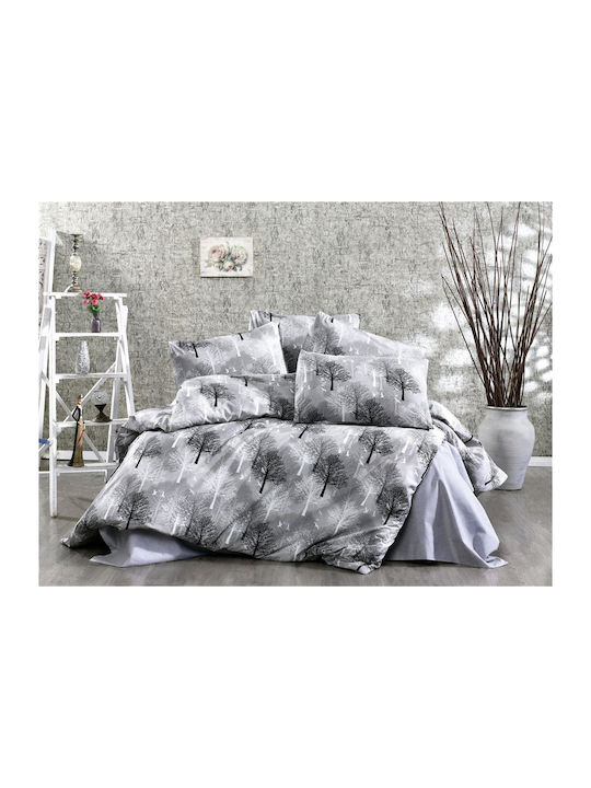 Dimcol Сет Чаршафи 240x270см. Forest 312 Grey 4бр