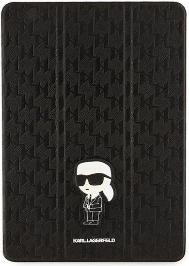 Karl Lagerfeld Saffiano Karl & Choupette Head Flip Cover Μαύρη (iPad 2019/2020/2021 10.2'')