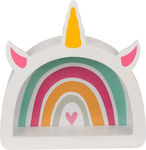 Next Κουμπαράς Ξύλινος Rainbow unicorn Πολύχρωμος