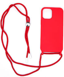 Senso Color Cord Silicone Back Cover with Strap Red (Redmi 12C)