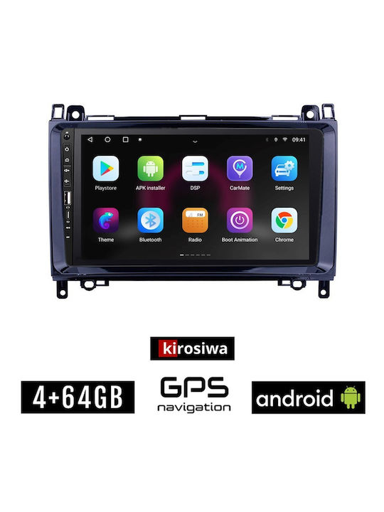 Kirosiwa Sistem Audio Auto pentru Mercedes-Benz Clasa B (W245) 2005-2012 (Bluetooth/USB/WiFi/GPS/Apple-Carplay/Android-Auto) cu Ecran Tactil 9"