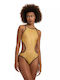 Arena 50th Tech One-Piece Swimsuit with Cutouts Gold