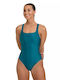 Arena Solid Athletic One-Piece Swimsuit Green