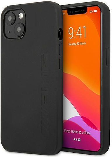 Mercedes-Benz Leather Hot Stamped Back Cover Δερματίνης Μαύρο (iPhone 14 Plus)