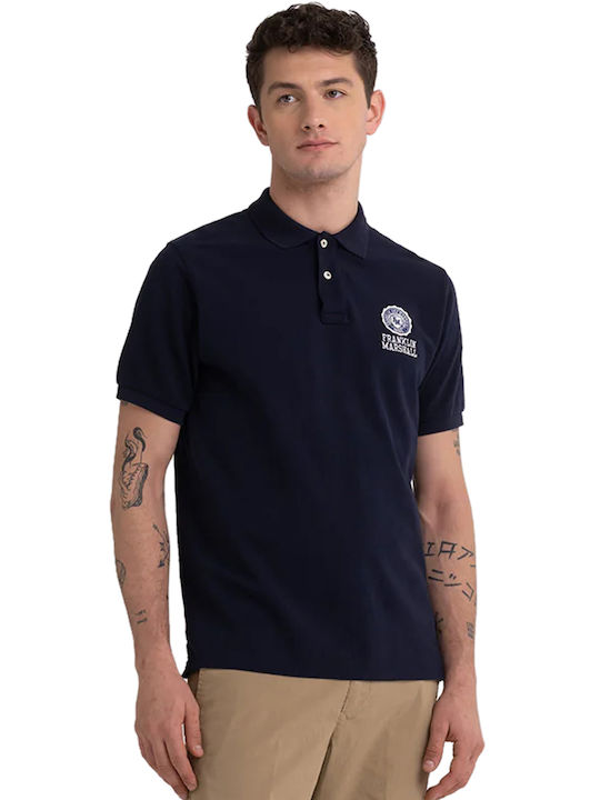 Franklin & Marshall Ανδρικό T-shirt Polo Navy Μπλε