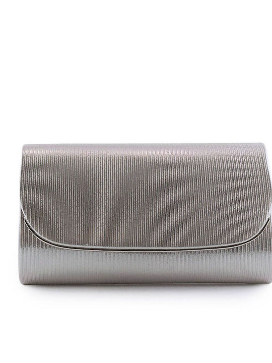 Love4shoes Γυναικείο Clutch Ασημί