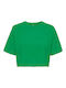 Only Women's Summer Crop Top Cotton Short Sleeve Green