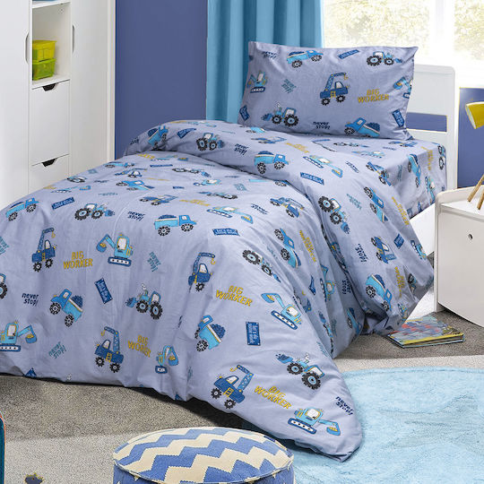 Beauty Home Bettwäsche-Set Einzel Baumwolle Tracker Art 6217 Gray 170x260cm