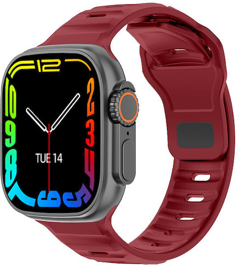 DAS.4 SU08 Smartwatch with Heart Rate Monitor (Black / Red)