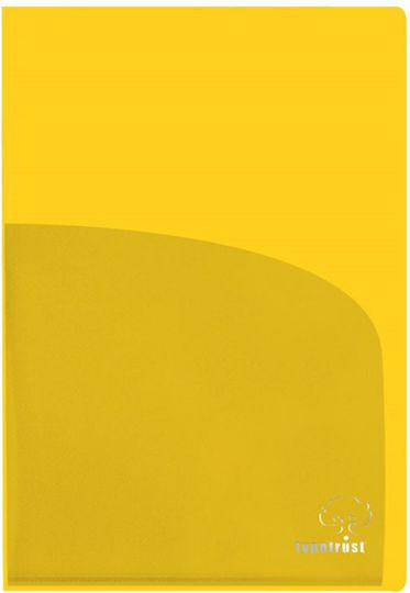 Typotrust Clipboard Bifold for Paper A4 Yellow 1pcs