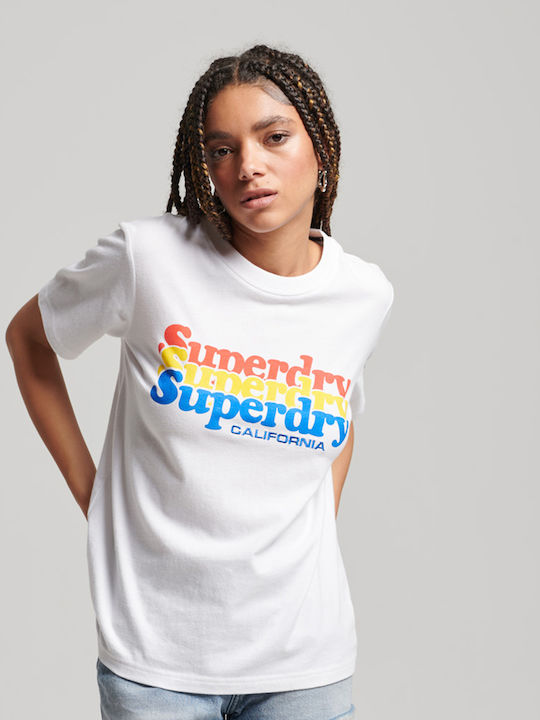 Superdry Γυναικείο T-shirt Λευκό