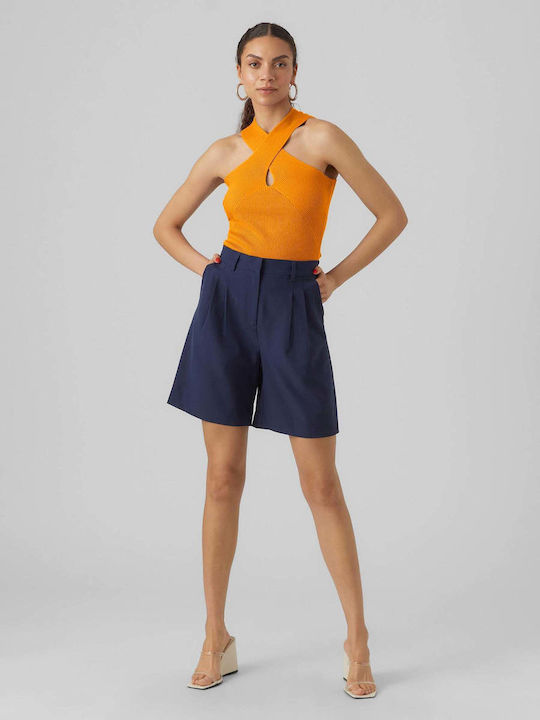Vero Moda Women's Summer Blouse Sleeveless Orange