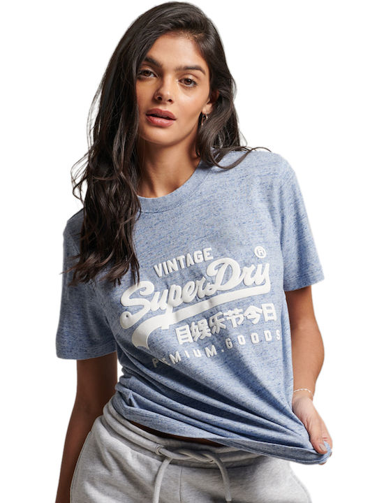 Superdry Γυναικείο T-shirt Μπλε