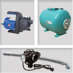 Plus Wasserpumpe mit Horizontalem Behälter 60lt 1.1hp Plus Wasserpumpe mit Horizontalem Behälter 60lt 1.1hp