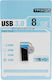 Treqa UP-03 8GB USB 3.0 Stick Μπλε