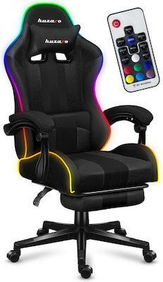 Huzaro Force 4.7 Scaun Gaming Din piele ecologică cu Iluminare RGB și Suport pentru picioare Grey Mesh