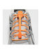 Lock Laces No Tie Shoelaces Shoelaces 122cm Orange 2pcs