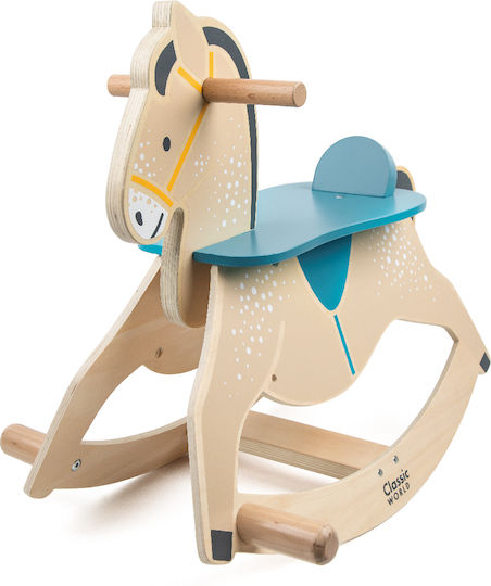 Classic World Wooden Rocking Toy Horse for 12+ months Beige