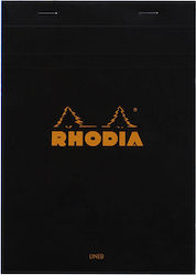 Rhodia Notizbuch 80 Blätter A5 Geregelt Schwarz