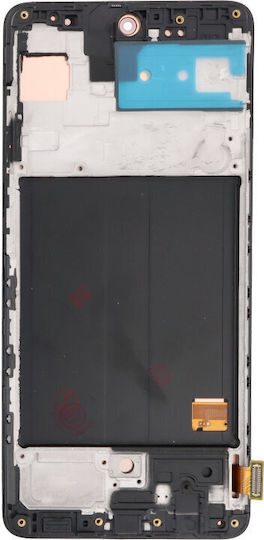 Screen OLED OLED with Touch Mechanism and Frame for Galaxy A51 (Black)