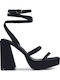 Fabric Sandals Black