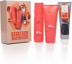 Wella Refresh Protect Σετ Περιποίησης για Βαμμένα Μαλλιά με Σαμπουάν και Μάσκα for Vibrant Copper Tones 3τμχ