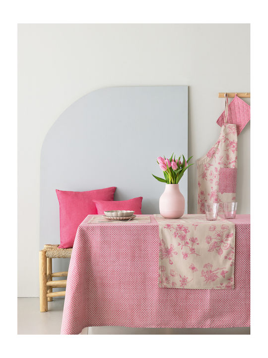 Palamaiki Tati Cotton & Polyester Tablecloth Fuchsia 150x220cm