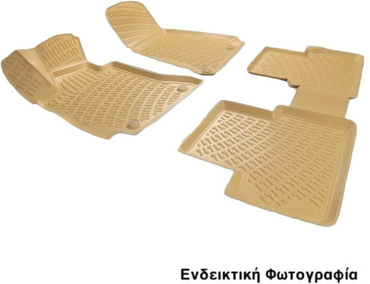 Wöller Set of Front and Rear Mats 4pcs Tray Type for Mercedes-Benz B Class / CLA Class / GLA Beige