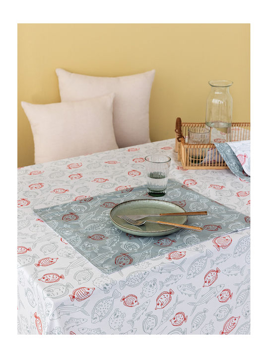 Palamaiki Tati Cotton & Polyester Tablecloth White 150x220cm