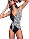 Bluepoint One-Piece Swimsuit with Padding & Open Back Black