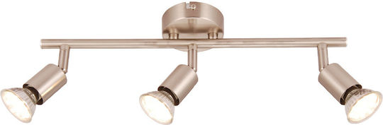 Lucas Dreifach Spot mit Fassung GU10 in Silber Farbe