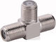 Jager Convertor Conector F Masculin în Conector F 2x Femelă Argintiu 1 Bucată A130B