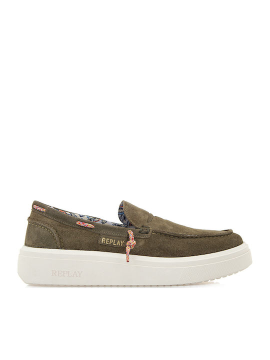 Hanover Lock Men's Suede Loafers Green