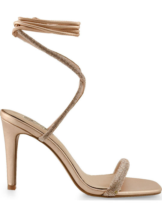 Victoria366 Women's Sandals with Strass Pink Gold