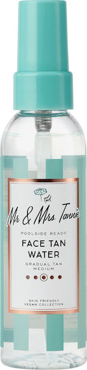 Mr & Mrs Tannie Face Tan Water Self Tanning Lotion Face Medium 75ml