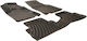 Wöller Set of Front and Rear Mats 4pcs Tray Type for Peugeot 3008 / 4008 / 5008 Citroen C4 Picasso 2008-2016 Black